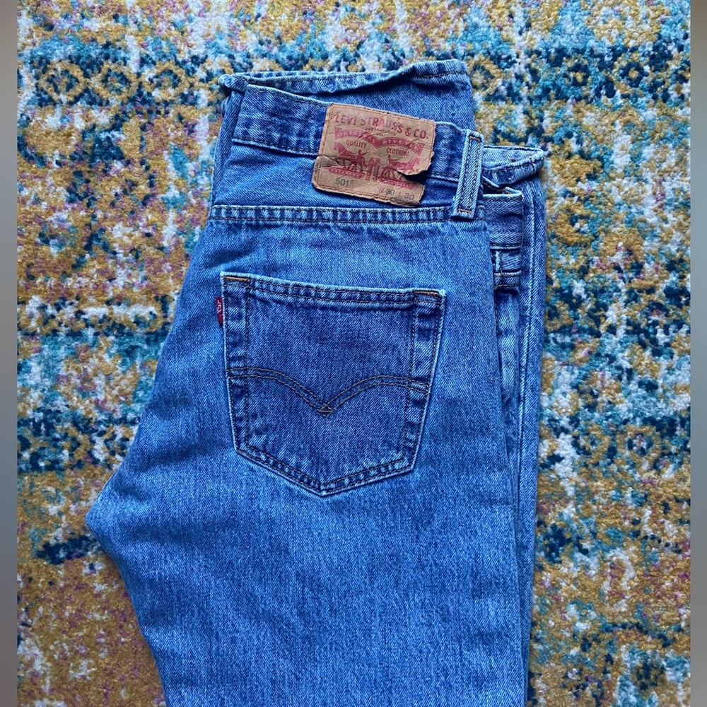 LEVI 501 straight leg jeans light wash